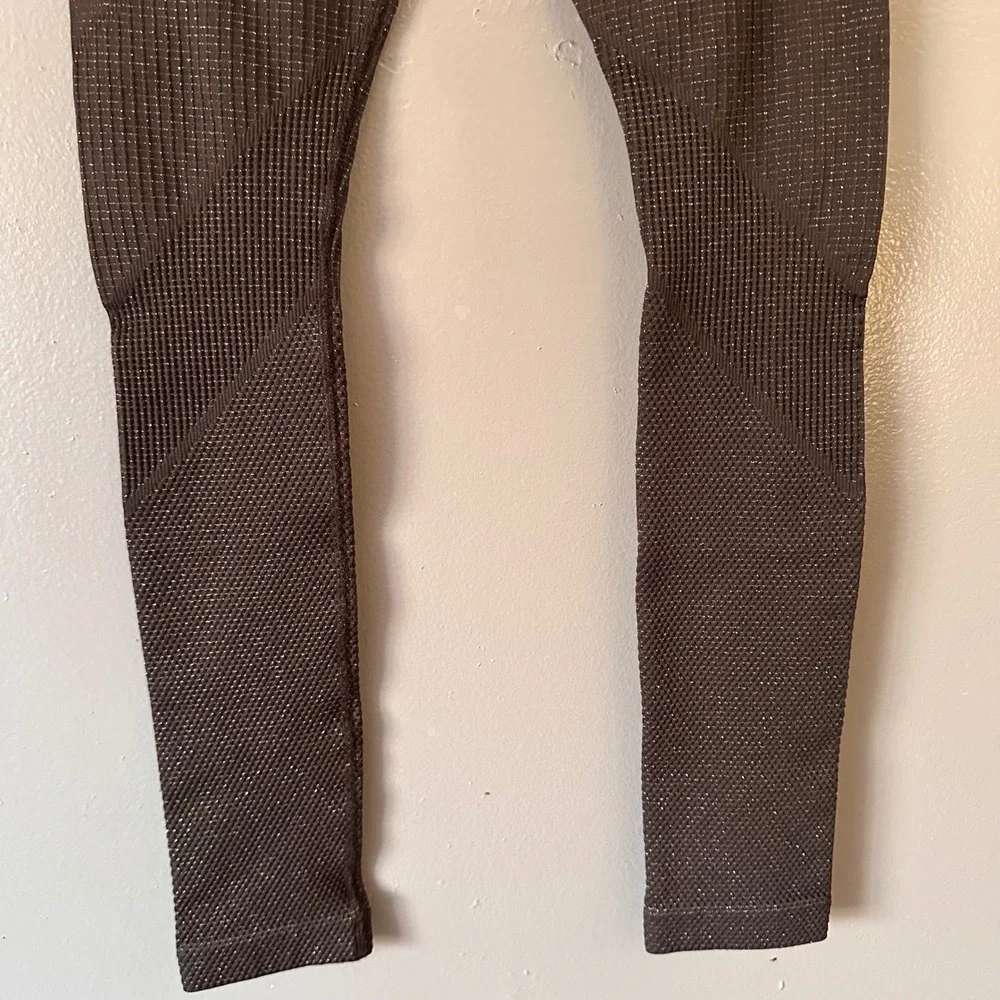 Athleta Seamless‎ High Waisted Leggings in Metallic Brown